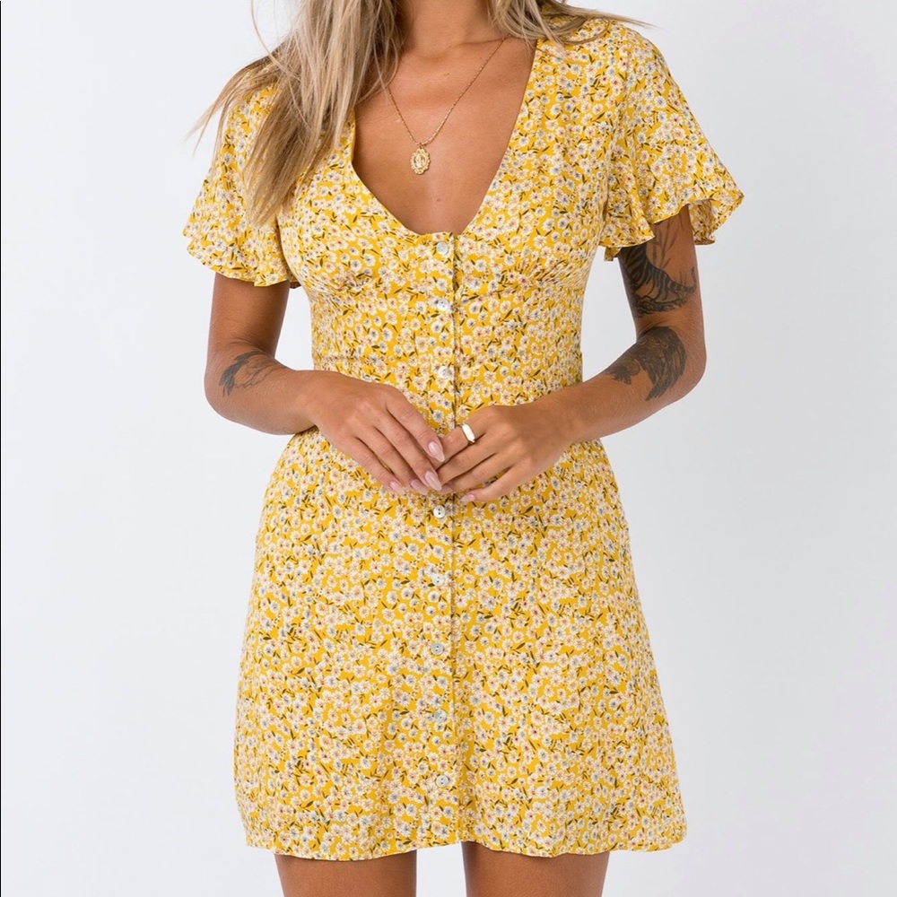 Princess poly yellow dress